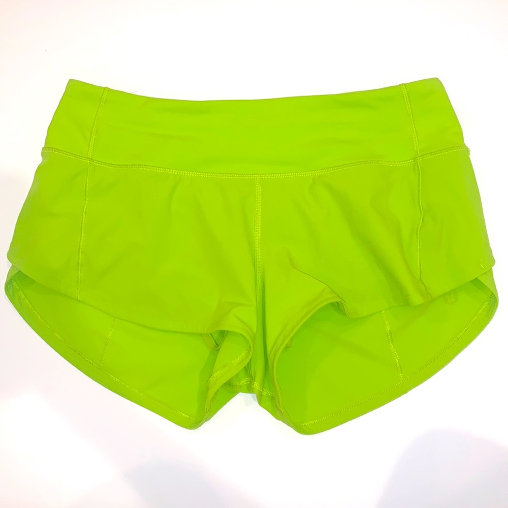 RARE (lucid lime) LuLu Lemon shorts— Speed up 2.5